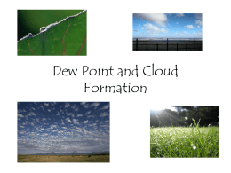 Dewpoint and Cloud Formation