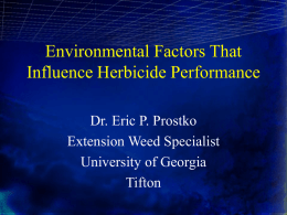 Environmental Factors That Influence Herbicide Performance