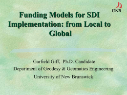 Financing a Spatial Data Infrastructure: Towards