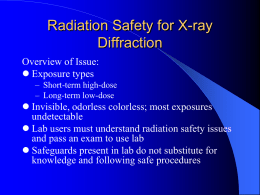 Radiation Safety for X