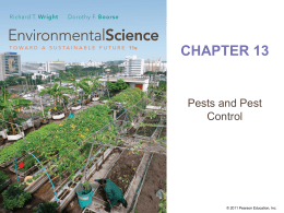 Ch. 13: Pests and pest control