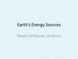 Earth’s Energy Sources - Piedra Vista High School