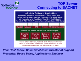 TOP Server Connecting to BACNET
