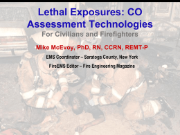 Lethal Exposure: CO Assessment Technologies