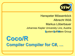 Coco/R - Compiler Generator