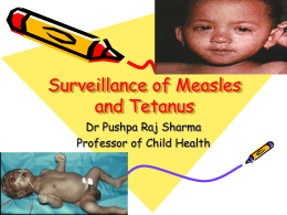 Surveillance of Measles