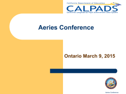 Aeries Conference Spring 2015