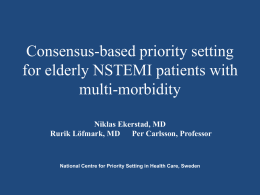 Consensus-based priority setting for frail elderly NSTEMI