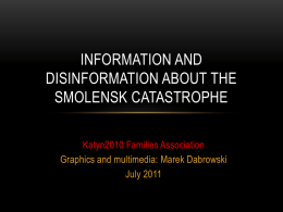 Informacje i dezinformacje o katastrofie w Smoleńsku