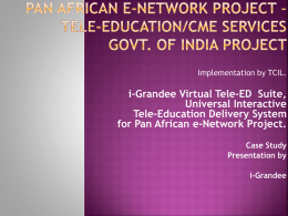 Pan African e-Network Project – Tele