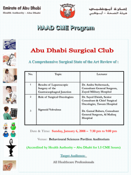 HAAD Lecture Series in Health Care