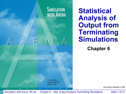 Chapter 6 -- Statistical Analysis of Output from
