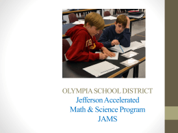 Olympia school district accelerated middle school program