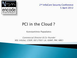 PCI in the Cloud