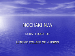 MOCHAKI N.W - Nursing Education Association