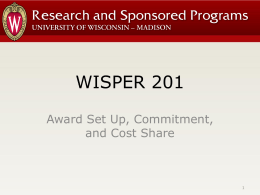 WISPER 201 - University of Wisconsin–Madison