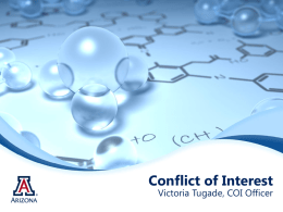 Conflict of Interest - Office for the Responsible Conduct