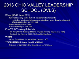 2008 OHIO VALLEY LEADERSHIP SCHOOL (OVLS)