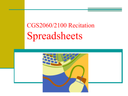 CGS 2060/2100 Recitation - Florida State University