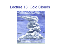 Lecture 13: Cold Clouds