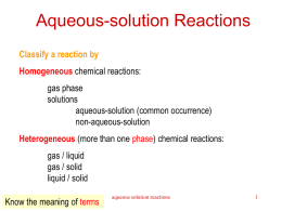 Aqueous-solution reactions