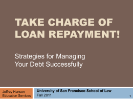 Loan Repayment - University of San Francisco