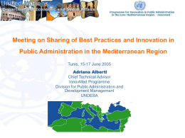 Meeting on Sharing of Best Practices and Innovation in