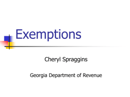 Elderly Exemptions