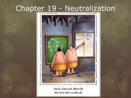 Chapter 21 - Neutralization