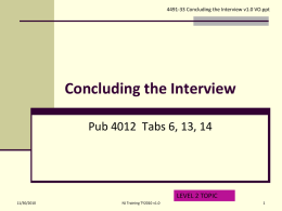 Concluding the Interview