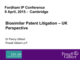 Fordham IP Conference 9 April, 2015
