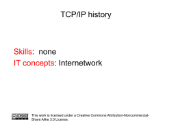TCP/IP history - College of Business Administration