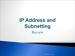 IP Addresses - University of Northampton