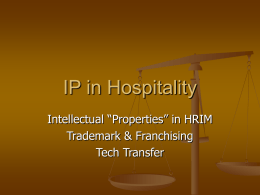 IP in Hospitality - Pennsylvania State University
