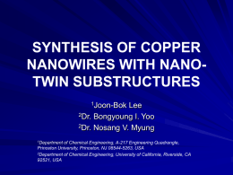 PRODUCTION OF NANOWIRES WITH NANO