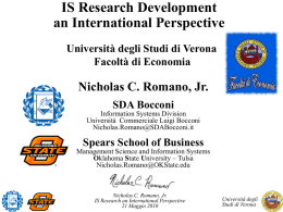 IS Research Development - Pagina iniziale