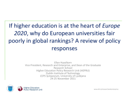 If higher education is at the heart of Europe 2020, why do