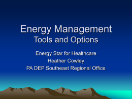 Energy Management Tools and Options