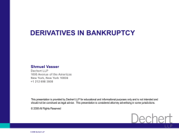 DERIVATIVES IN BAKRUPTCY