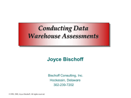 Data Warehouse Assessments - DAMA