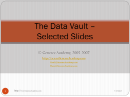 Business Approaches to Data Vault Modeling