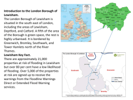 Introduction to the London Borough of Lewisham. The London