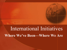 International Initiatives