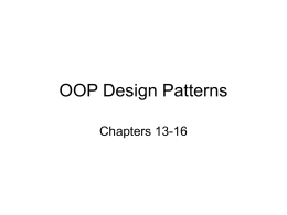OOP Design Patterns - UNI Department of Computer Science