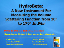 HydroBeta: a New Instrument For Measuring the Optical