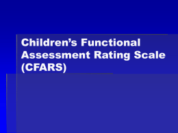 Children’s Functional Assessment Rating Scale CFARS