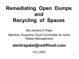 Landfill Remediation and Space Recycling