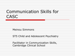 Communication Skills for CASC