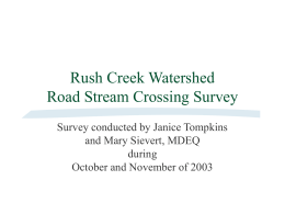 Rogue River Watershed Survey - Grand Valley State University