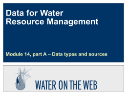 Mod14-A Data for Water Resource Management